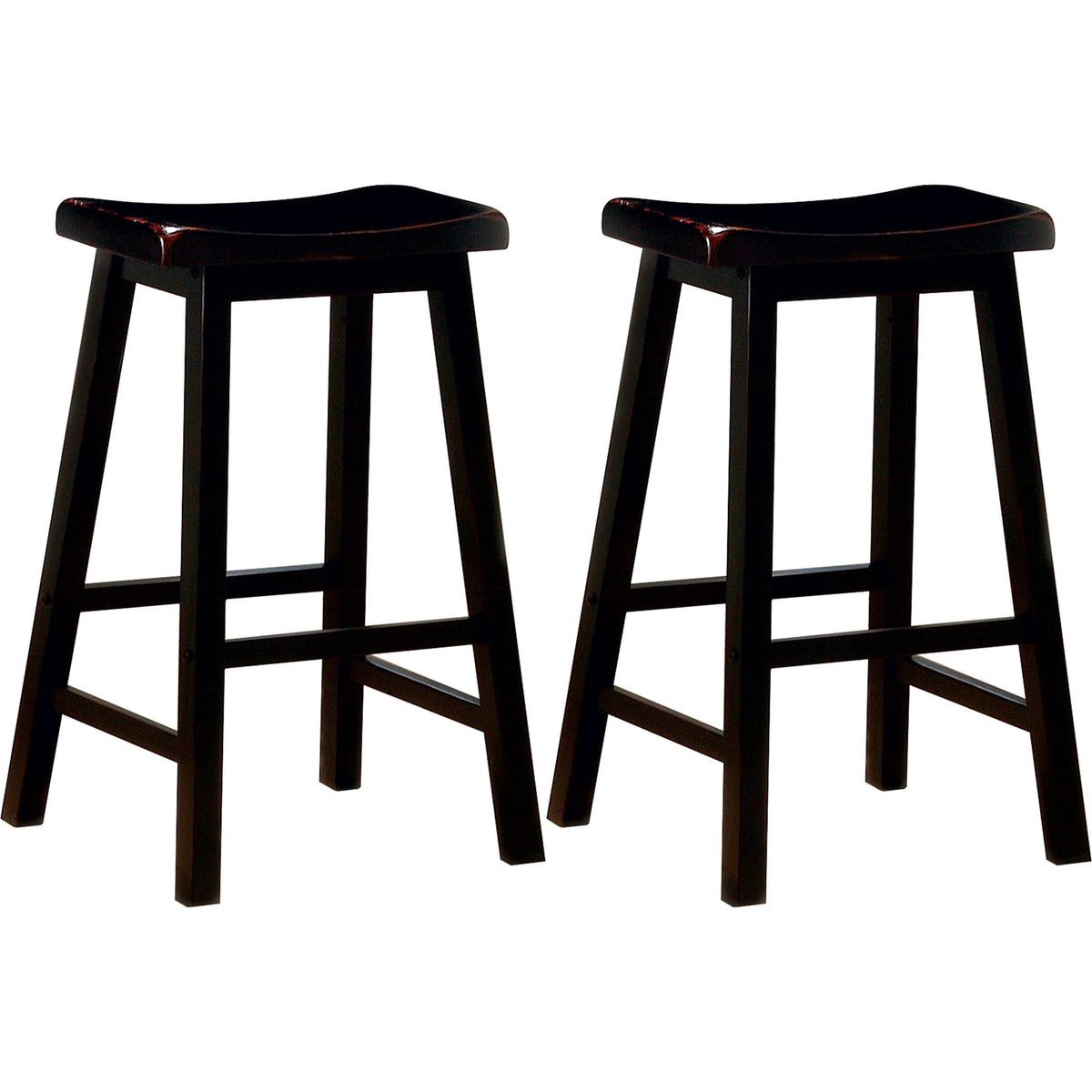 Distressed Black Cherry Counter Height Stools (Set of 2) G834596