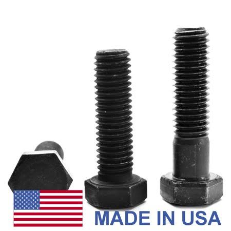 1/2 inch-13 x 4 1/2 inch Coarse Thread Grade 8 Hex Cap Screw USA Alloy Steel Black Oxide Pk 125 D170