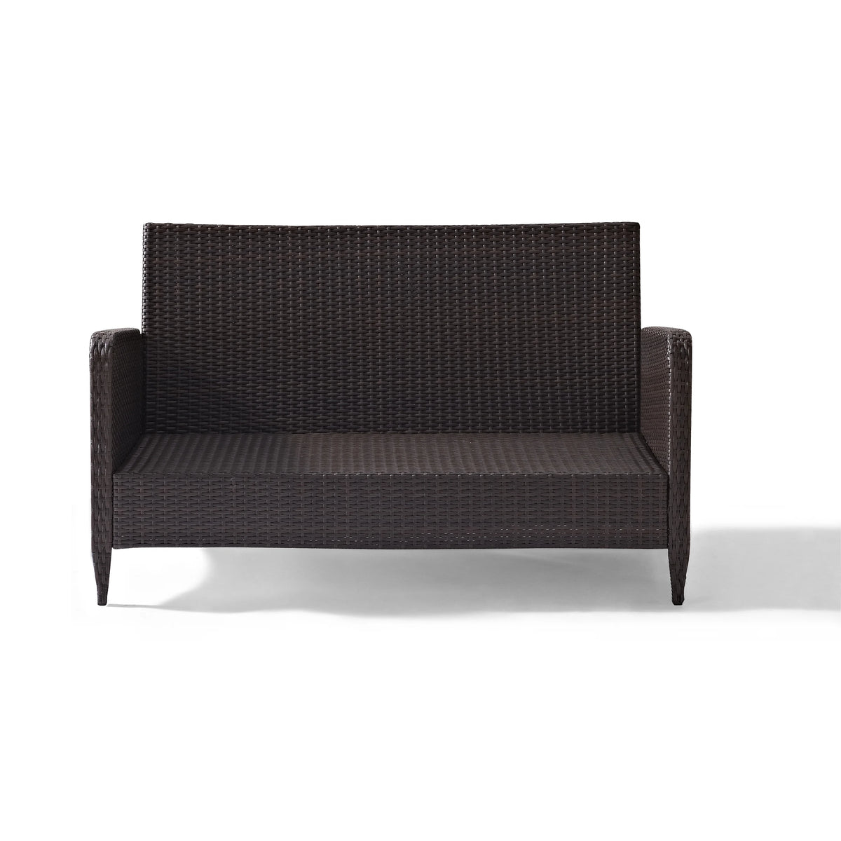 Beige Outdoor Wicker Loveseat C9014