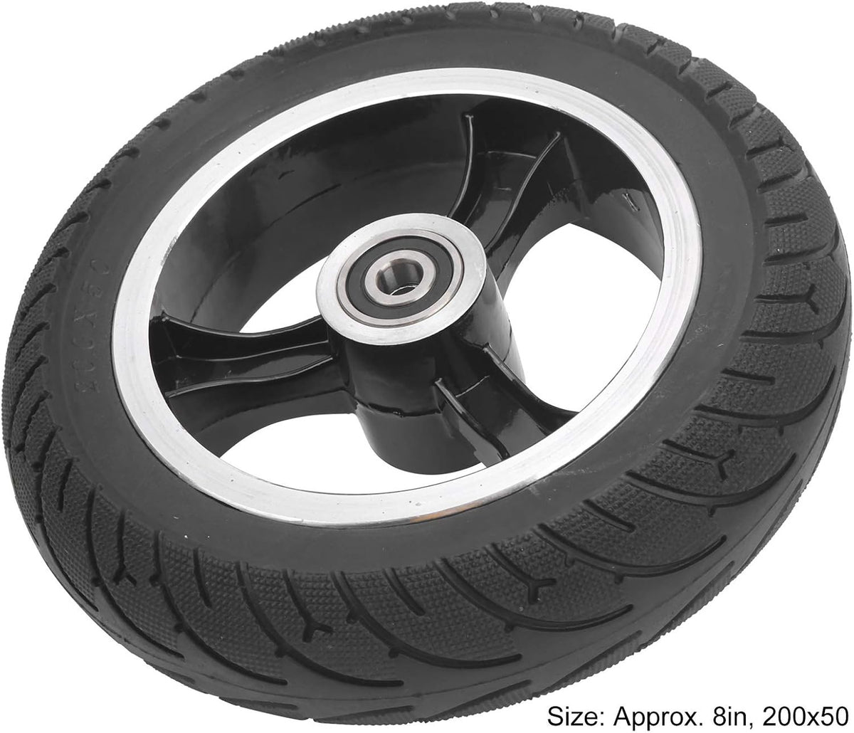 8in Front Solid Non-Pneumatic Tire with Hub, Pack of 2 T2769
