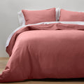Rose Full/Queen Linen Blend Duvet & Sham Set G8301
