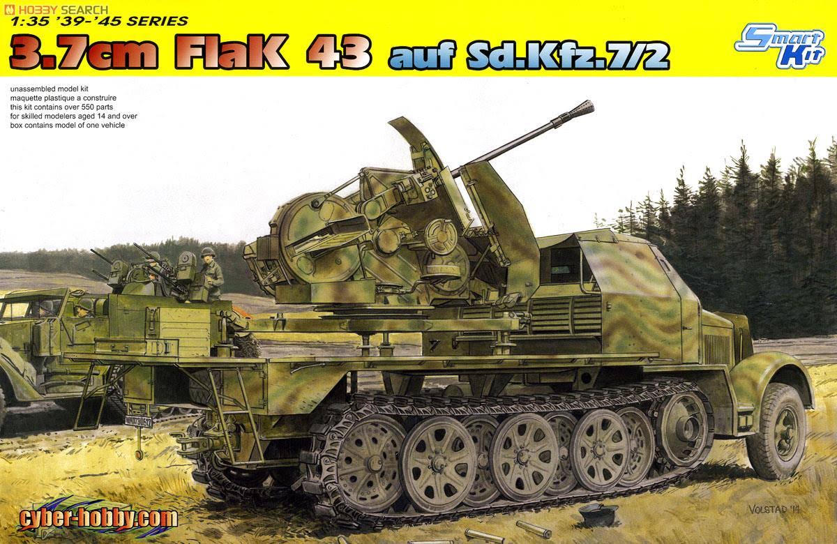 Sd.Kfz.7 with 3.7cm Flak 43 auf Selbstfahrlafette (1/35 Scale) P94633