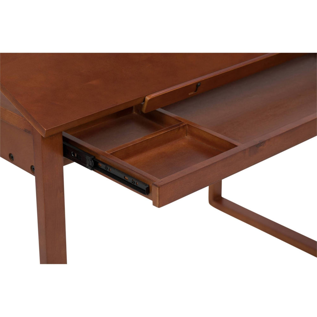 Canvas Wood Drawing Table Sonoma Brown H923