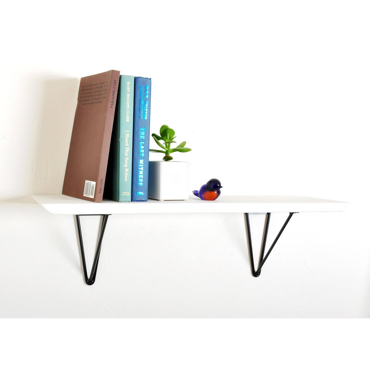 Black Wood Bracket Shelf J684