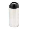 15 gal Satin Stainless Dome Top Receptacle J94836