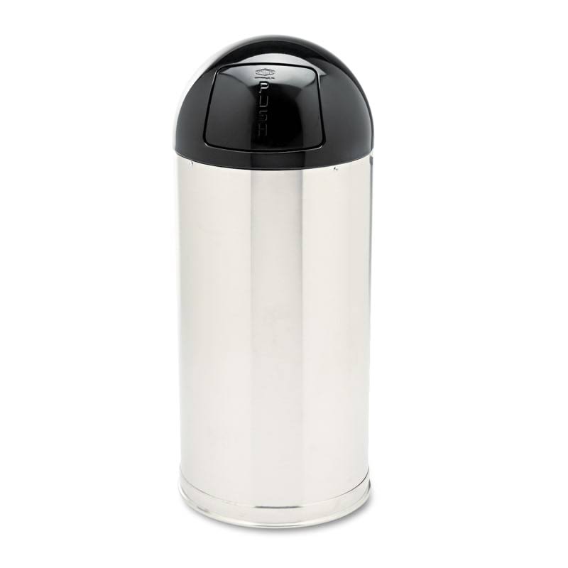 15 gal Satin Stainless Dome Top Receptacle J94836