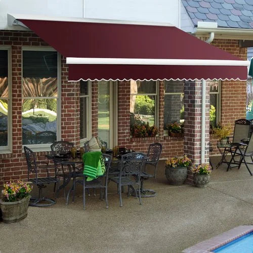 Motorized Retractable Awning with Hood Left Motor with Remote V401179