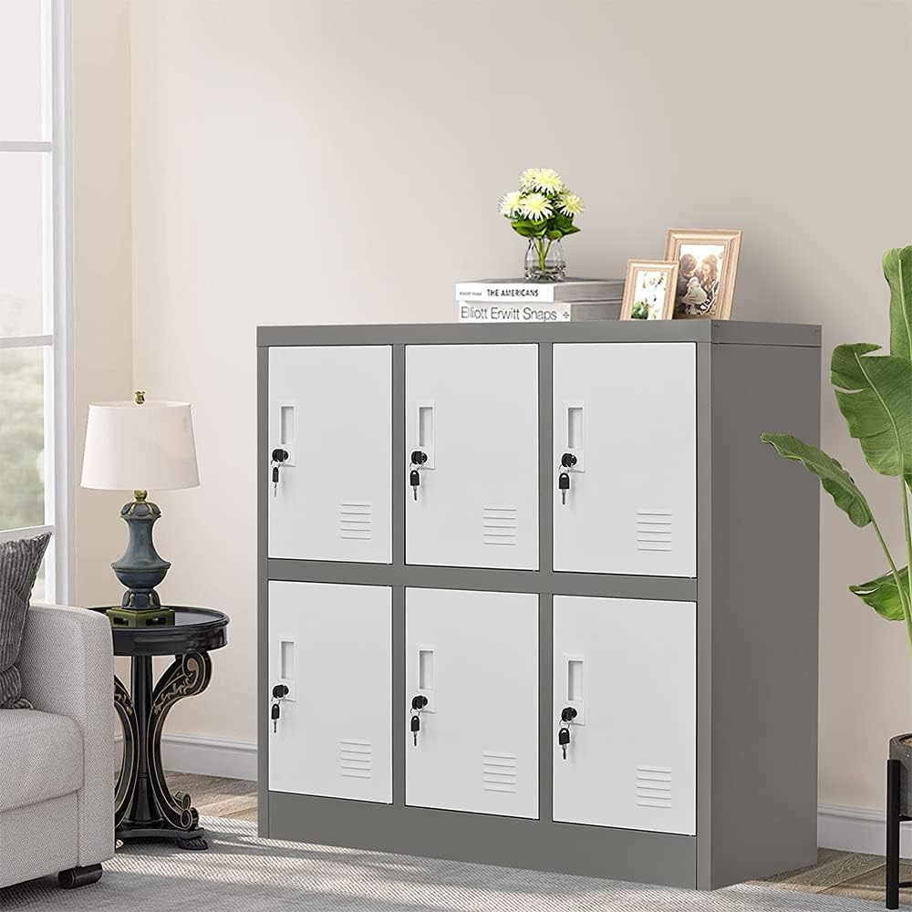 6 Doors Metal Locker Cabinet with Lock Z427747