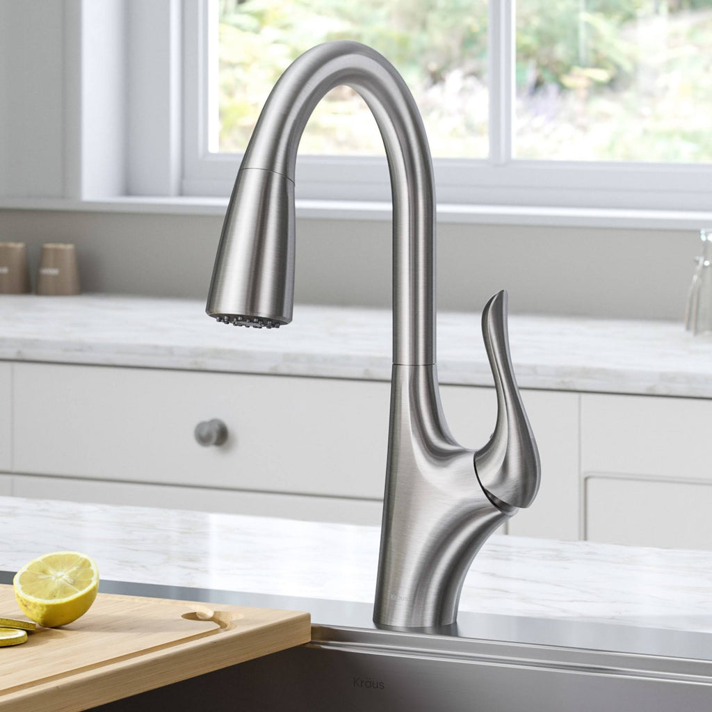Stainless Steel Single Handle Pull-Down Kitchen Faucet I9370