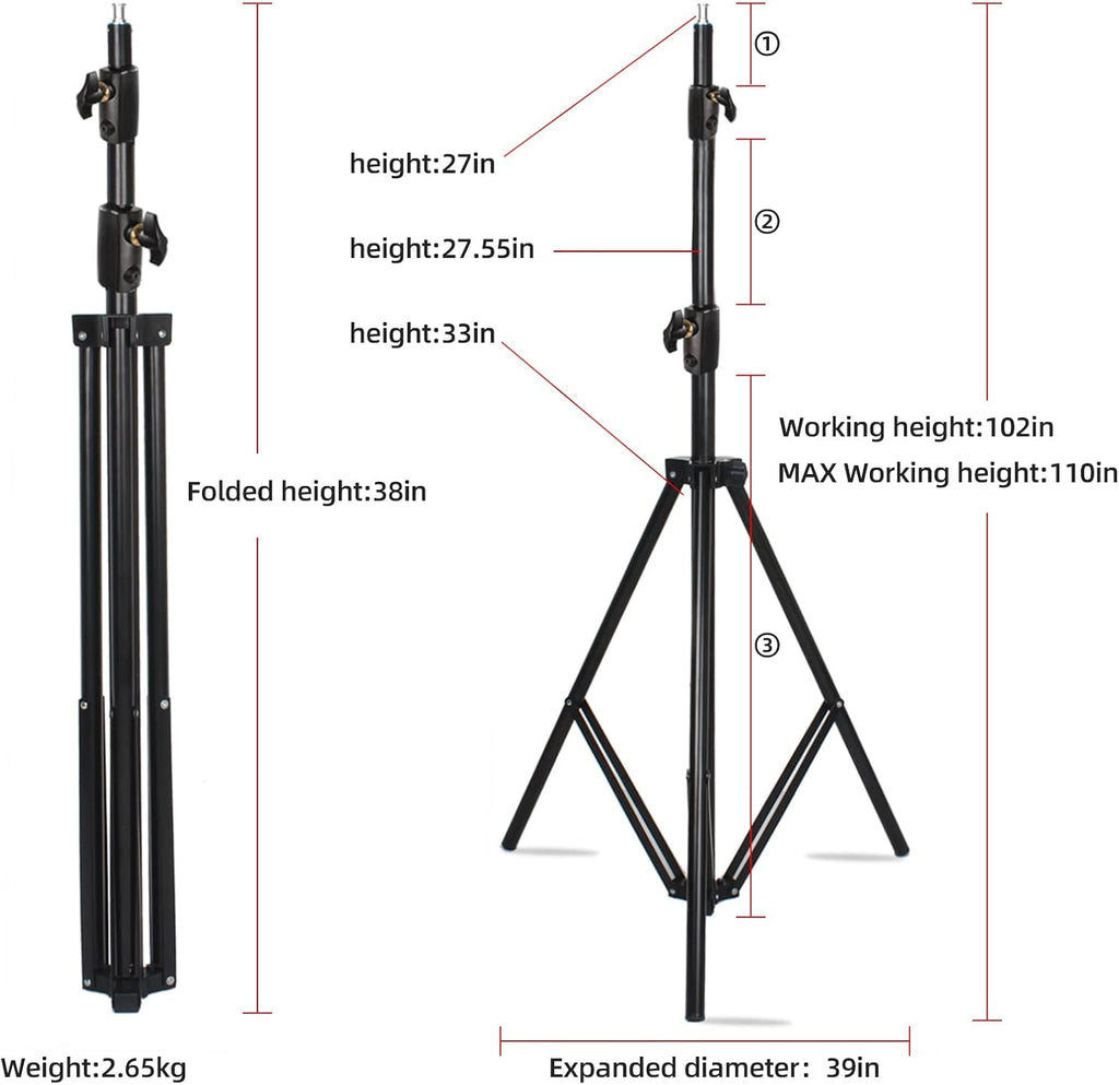 2Pack DP800III Studio Flash Strobe Monolight Bowens Mount Kit with Light Stand, Softbox, Umbrella, Barn Door Kit R698