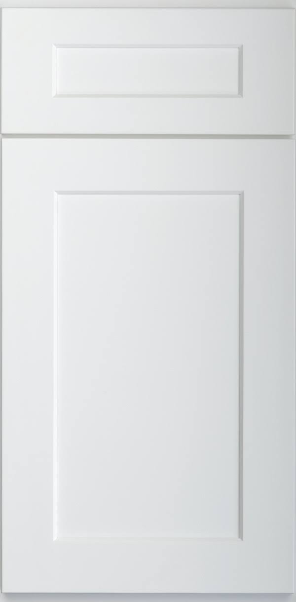 White 2 Door 1 Drawer Base Cabinet with Shelf and Rollout Shelf Q851695