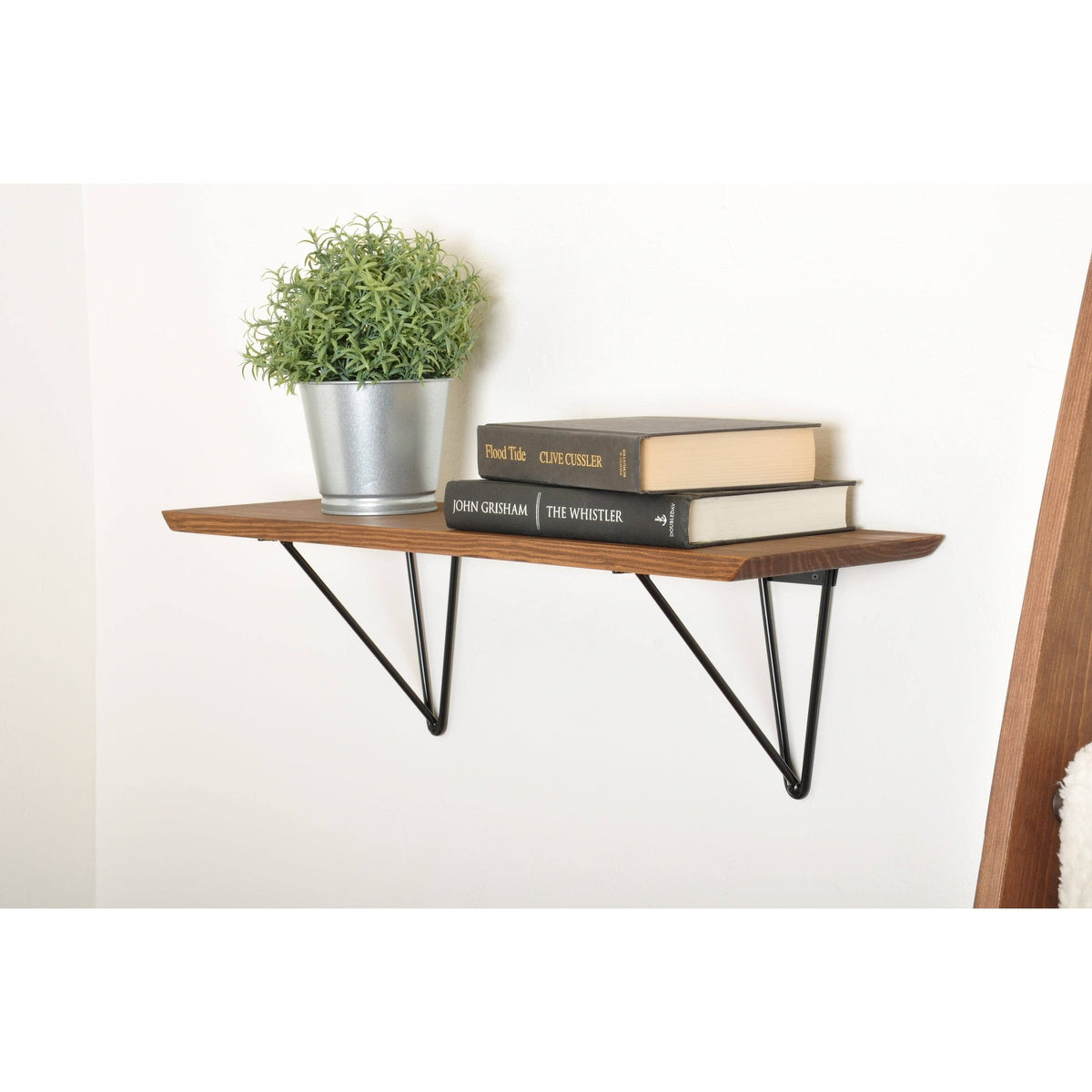 Black Wood Bracket Shelf J684