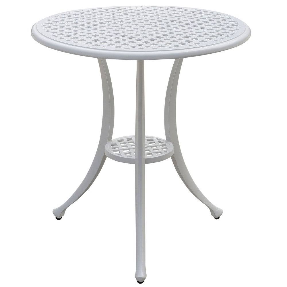 Black 3-Piece Aluminum Bistro Table Set J877339