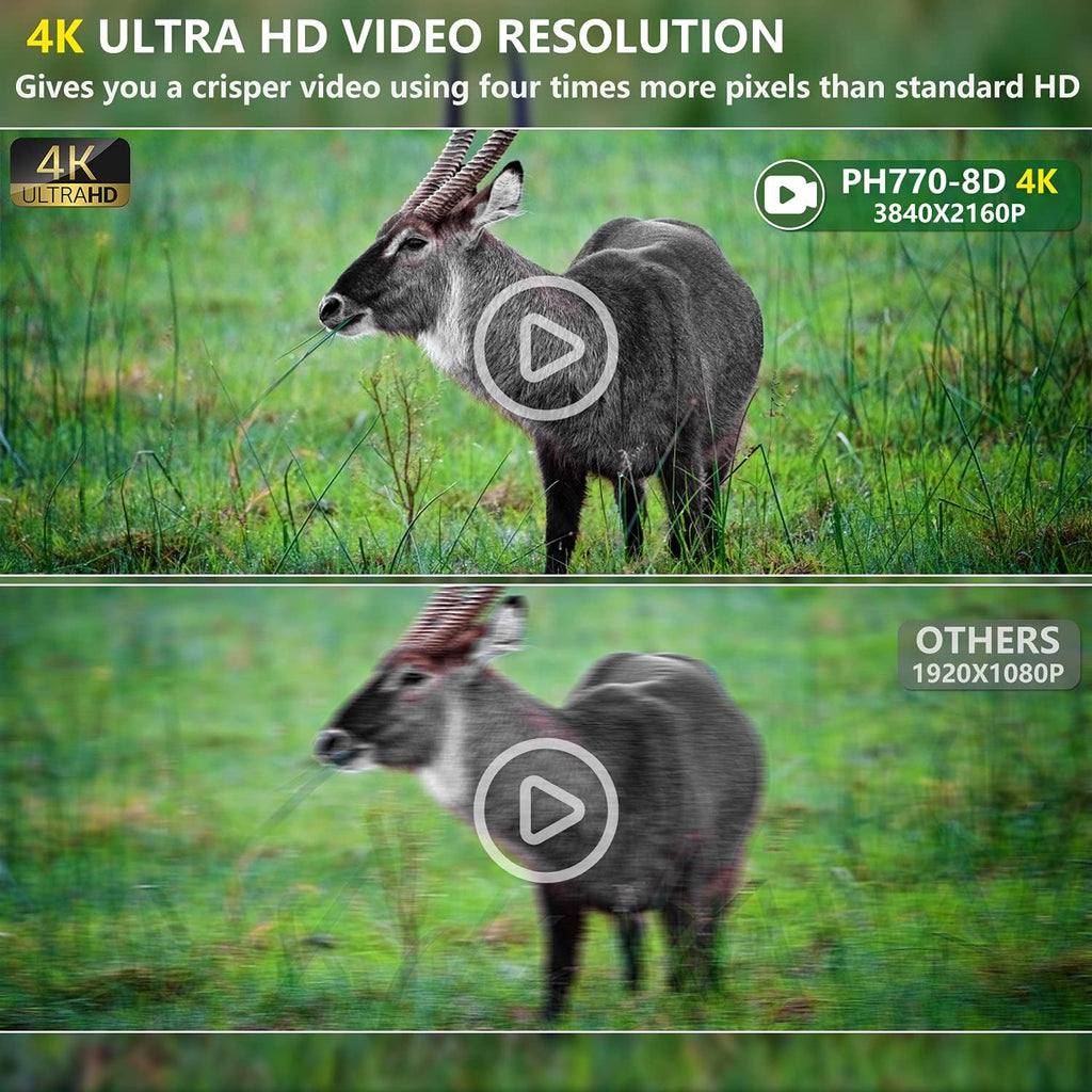 4K 32MP Dual Lens Trail Camera with Night Vision and 32GB Card L903