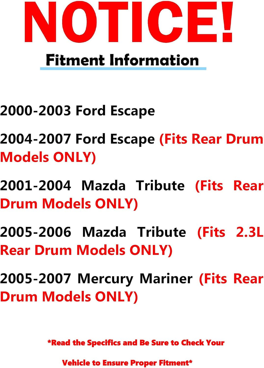 Front Drilled & Slotted Brake Kit Rotors & Ceramic Pads with Hardware & Cleaner for Ford Escape O781