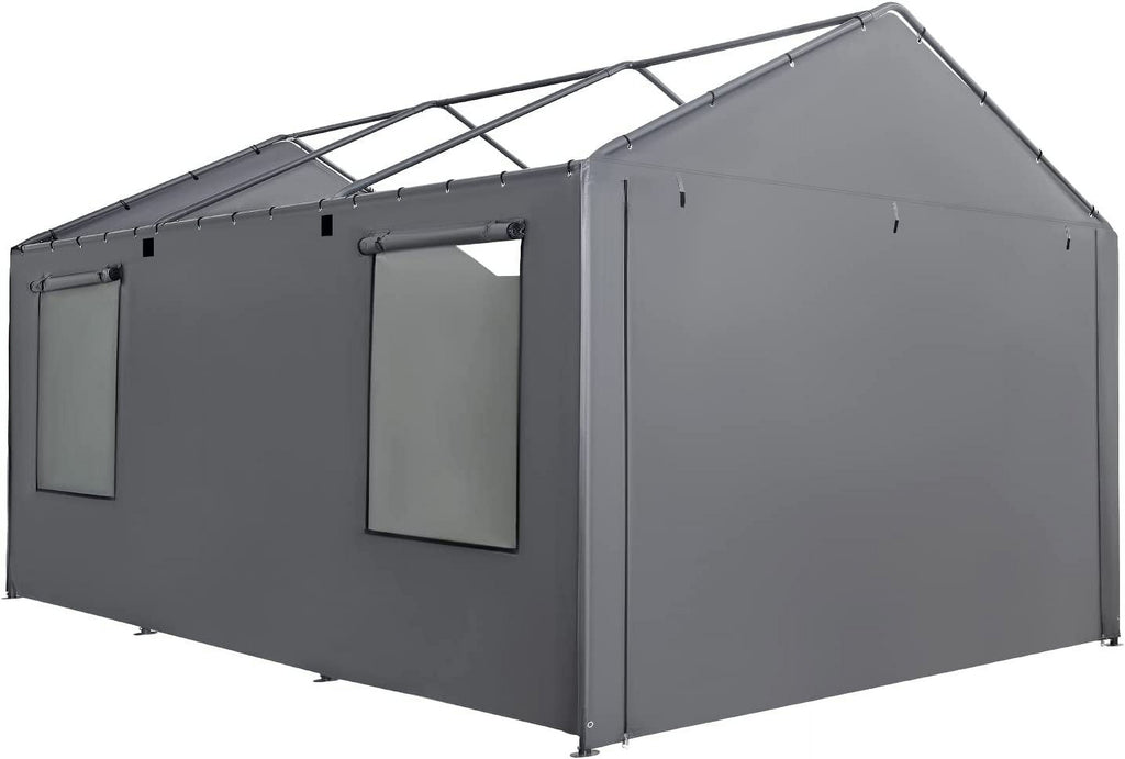 Gray 180G Waterproof UV Protected Replacement Sidewall for 12' x 20' Carport Frame C75708