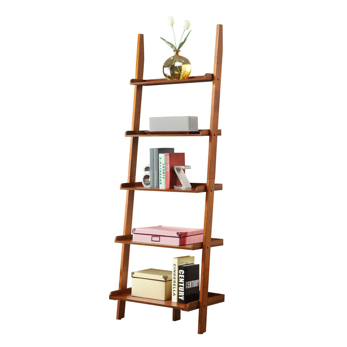 Espresso Ladder Bookshelf P695