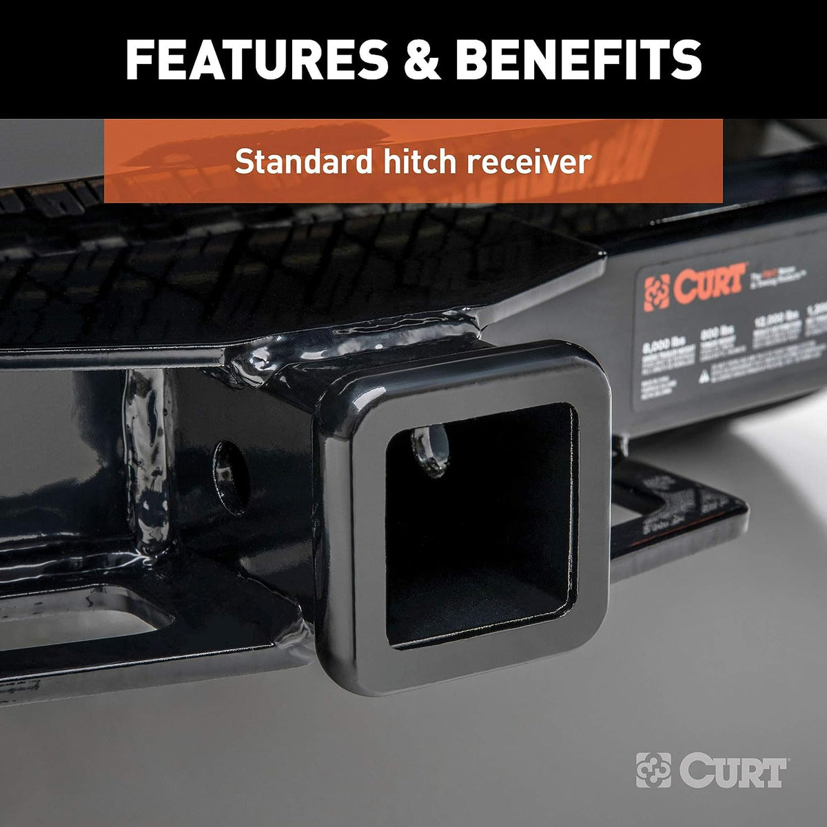 Class 3 Trailer Hitch, 2-Inch Receiver, Square Tube Frame R6391
