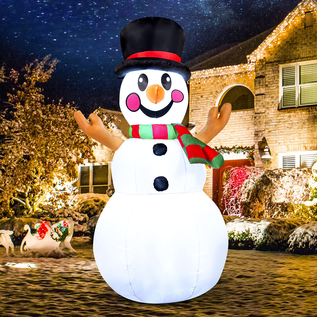 6 ft Tall Christmas Inflatable Snowman with Build-in LEDs V1322
