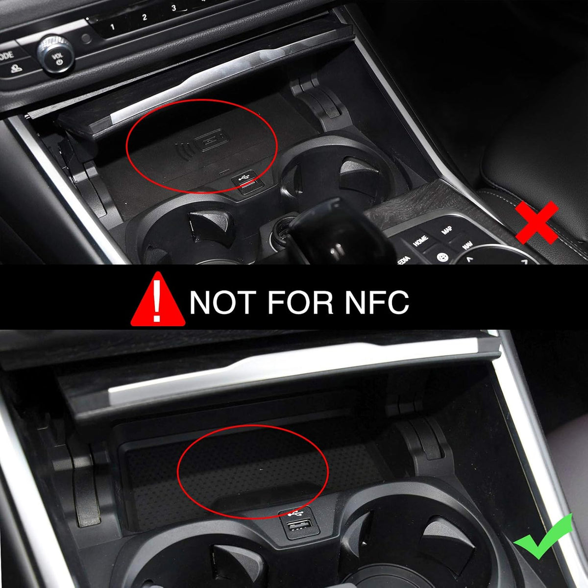 Wireless Charging Pad for BMW 3 Series and 4 Series, Pack of 2 N22868