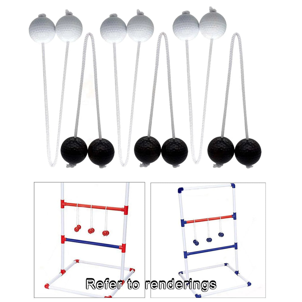 Ladder Throwing Game Outdoor Lawn Yard Beach Game Black and White Z86880