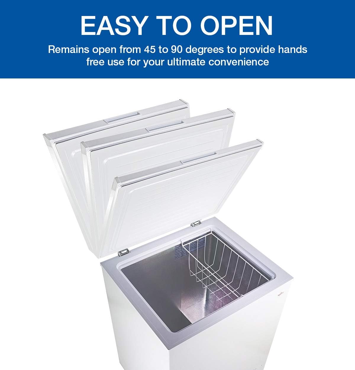 Compact Chest Freezer with Flip-Up Lid, 3.5 Cubic Feet Capacity J3812
