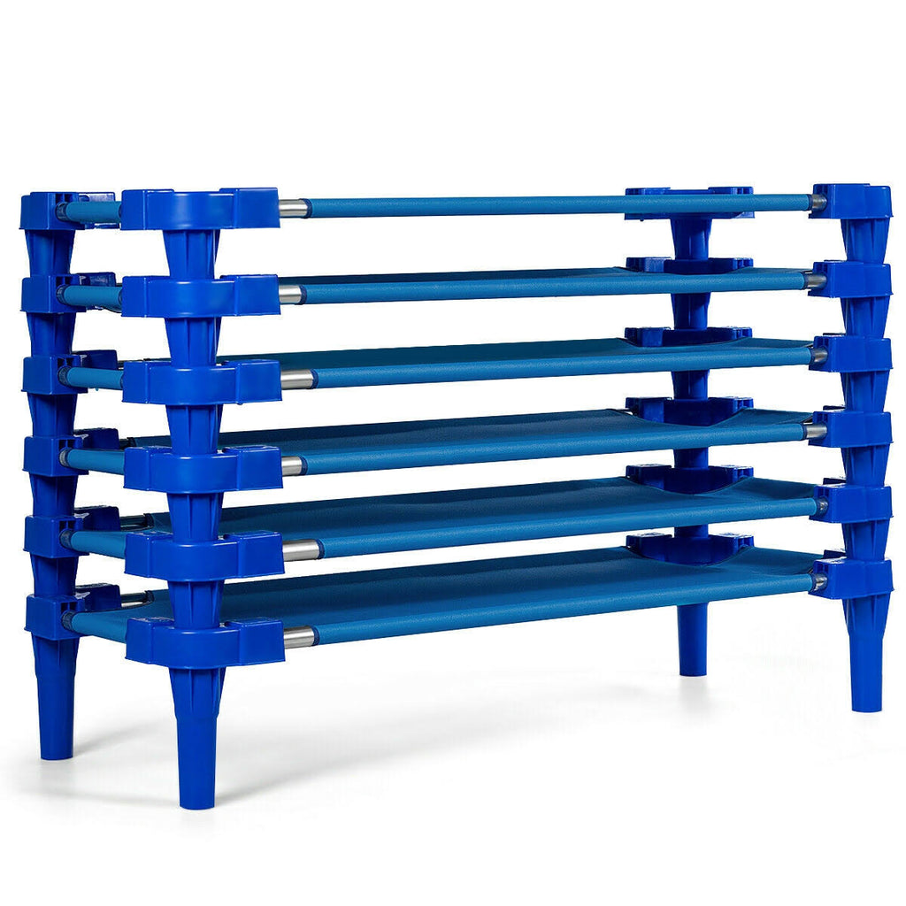 Blue Pack of 6 Stackable Rest Cots P258