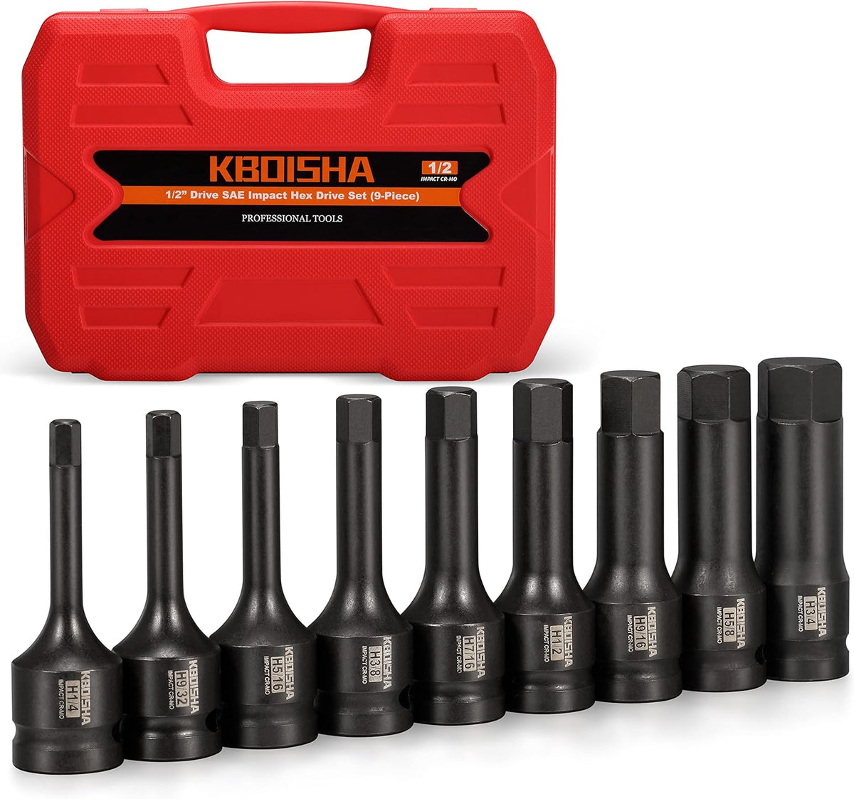 20-Piece CR-MO Steel Impact Hex Driver Socket Set with Storage Case T192437