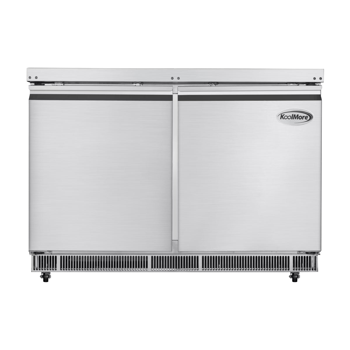 48 in. Commercial Refrigerated Prep Station Cold Table with 9 Pan Storage and Two Adjustable Shelves V50187