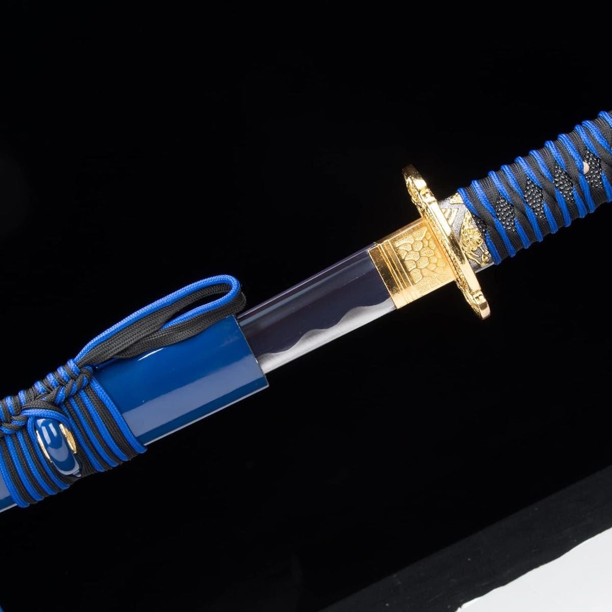 Blue Hand Forged Clay Tempered High Carbon Steel Katana B9655