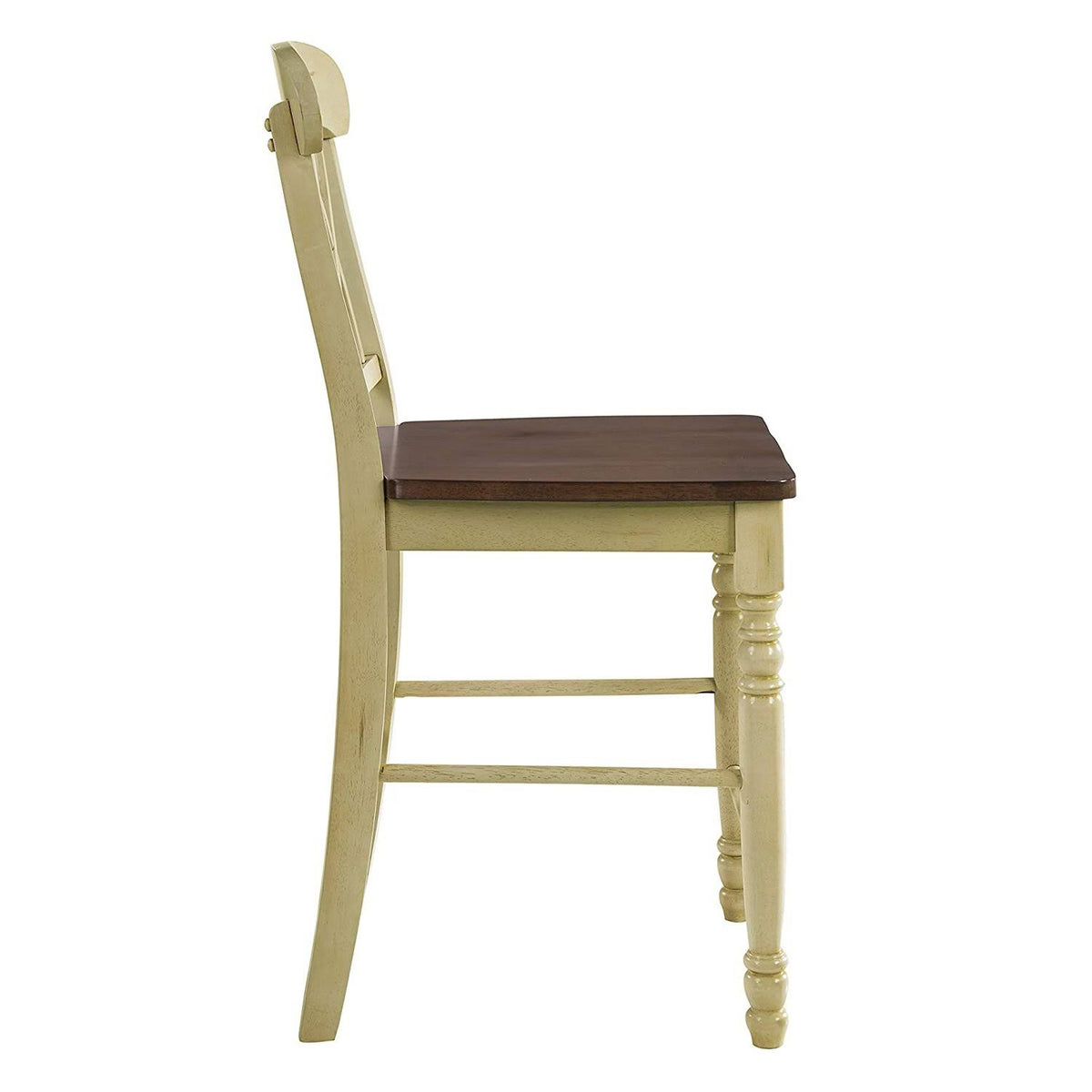 2pc Buttermilk and Oak Counter Height Chair W370914