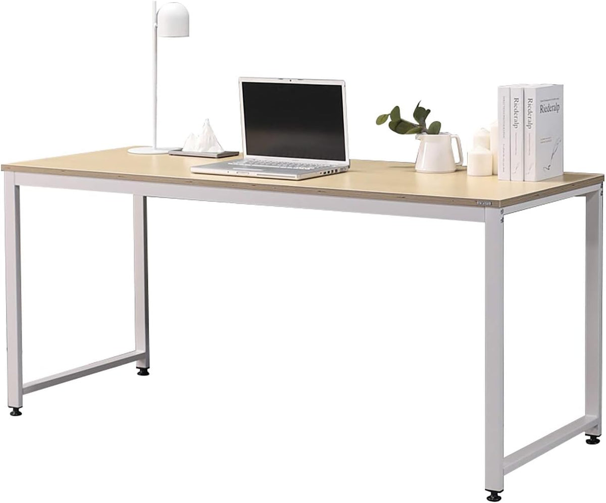 Oak/Black Computer Writing Desk with Metal Frame T99592