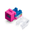 Cat6a Punch Down Keystone Jack - Unshielded - Pink - 24pc T710674