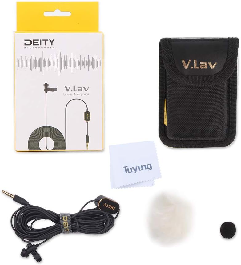 Pack of 2 Omnidirectional Condenser Lavalier Microphone with 3.5mm TRS/TRRS Compatibility J85629