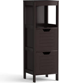 Grey Wooden Bathroom Floor Cabinet with 2 Adjustable Drawers S816218