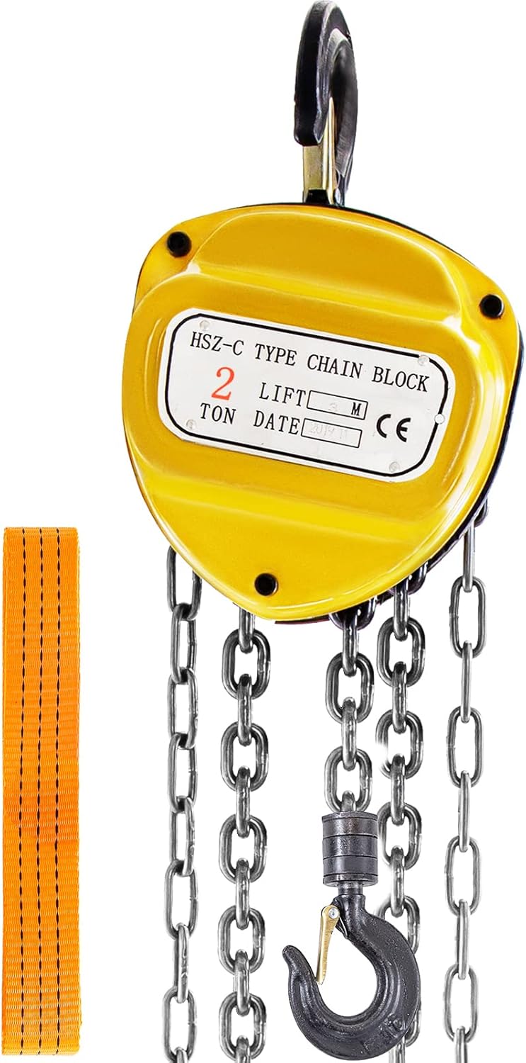 Yellow Pack of 2 Manual Chain Hoist Z7917