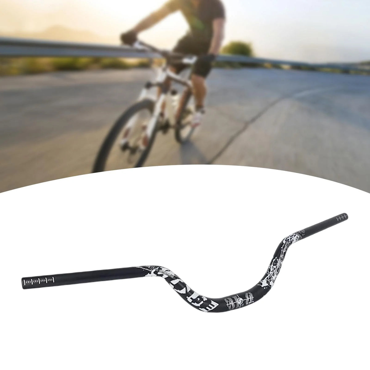 Black 720mm Riser Handlebar R412