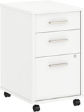 White 3 Drawer Mobile File Cabinet U56884