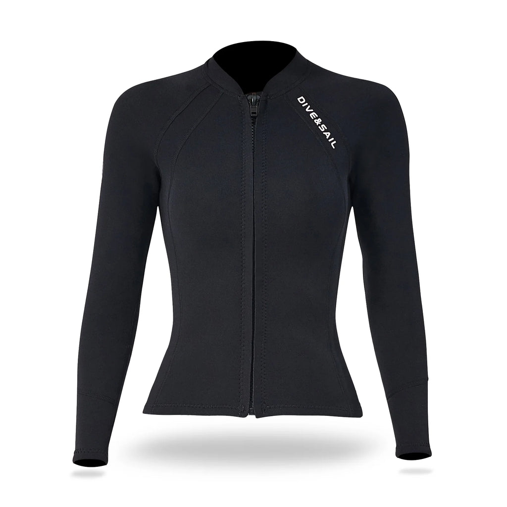 2mm Neoprene Front Zipper Wetsuits Jacket Long Sleeves C75900