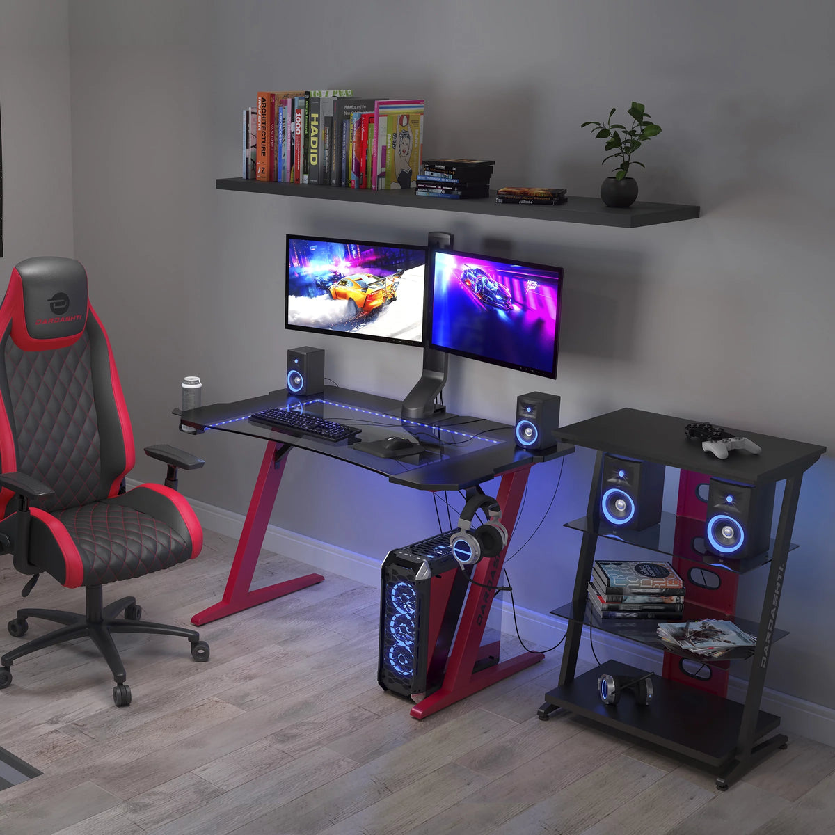 Ruby Red Gaming Desk Z11050