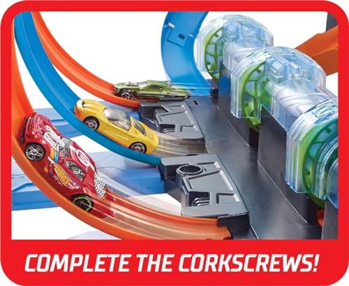 Corkscrew Crash Toy Car Track Set with 1:64 Scale Car O624253