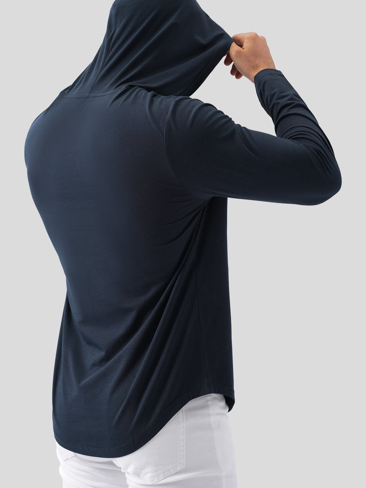 StayCool Long Sleeve Hooded Drop-Cut Tee