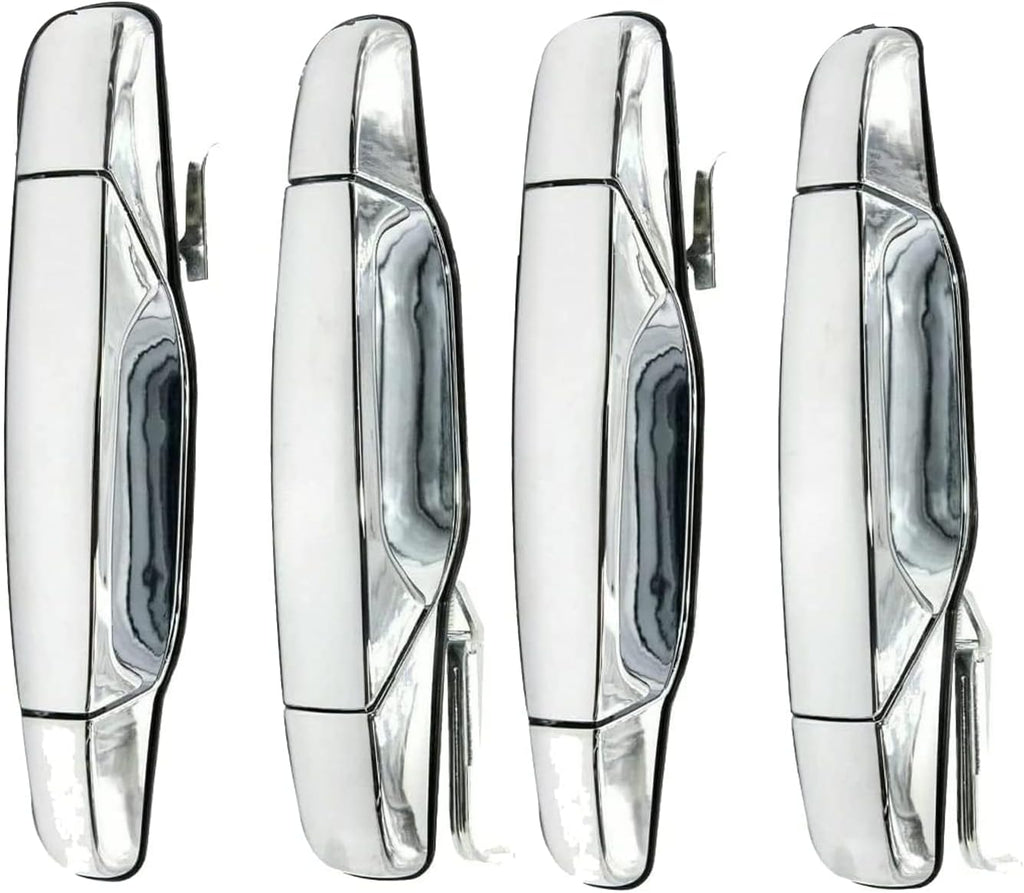 Chrome Door Handles Kit, Front Rear Left Right, Pack of 2 Z2043