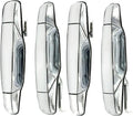 Chrome Door Handles Kit, Front Rear Left Right, Pack of 2 Z2043