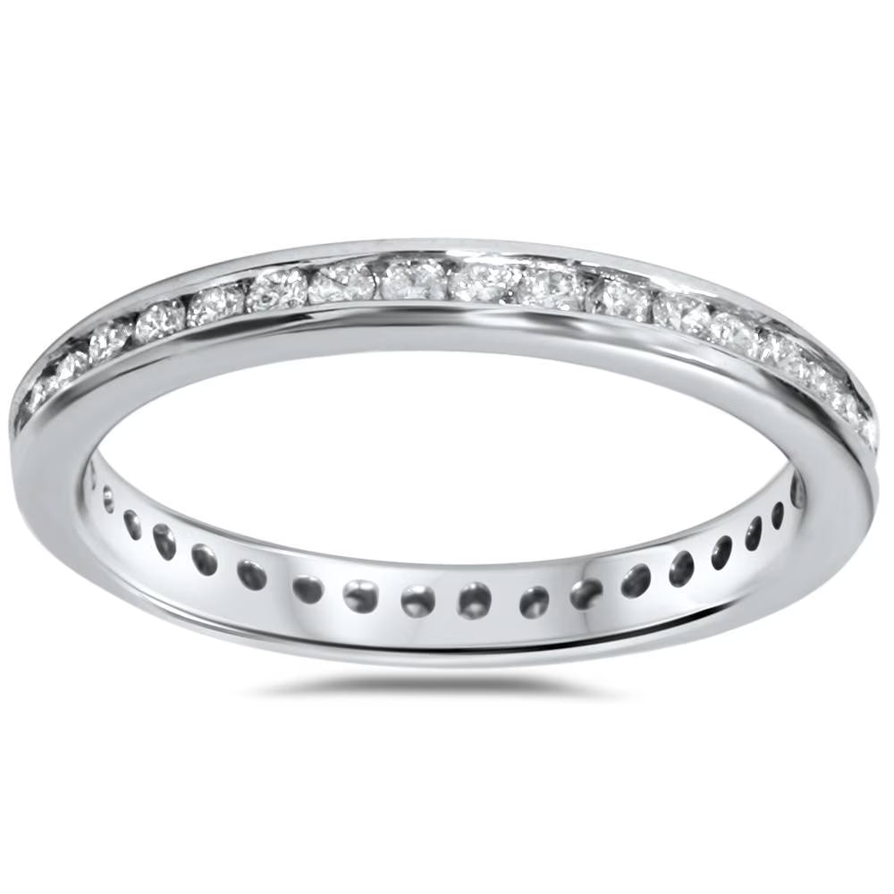 14K White Gold Diamond Eternity Ring H33874