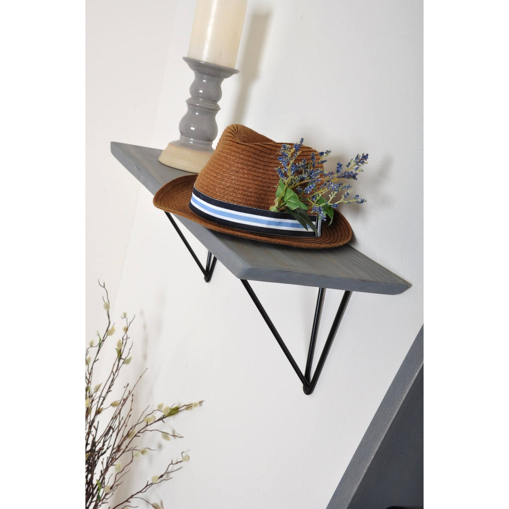 Black Wood Bracket Shelf J684