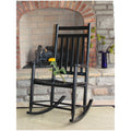 Coastal Pink Wood Rocking Chair X824