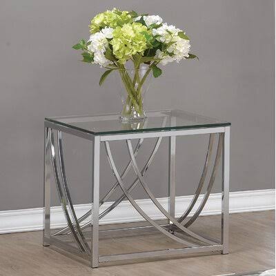 Glass Top Frame End Table G707