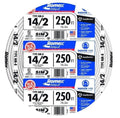 14/2 AWG Romex Cable with Ground, White, 250 ft V4335
