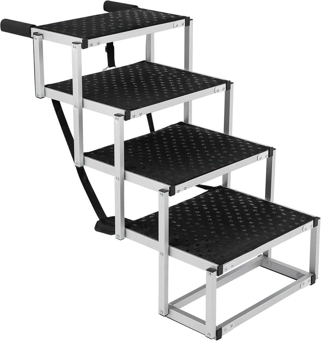 Foldable Aluminum 4 Steps Dog Stairs Pack of 2 M254461
